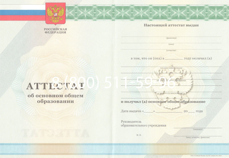Купить Аттестат за 9 класс 2011-2013 годов в Липецке Купить Аттестат за 9 класс 2011-2013 годов в Липецке